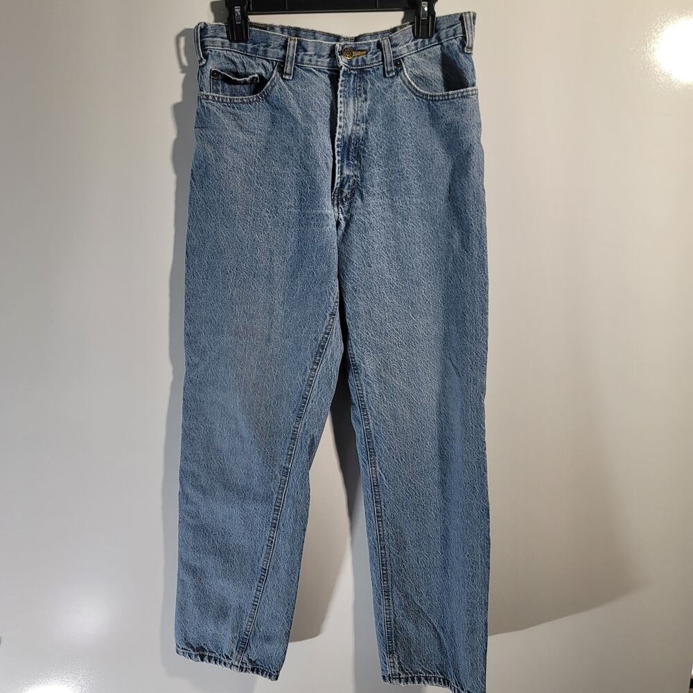 Full Blue Men's Jeans Size 33x32 Light Blue Denim Straight Leg 100% Cotton